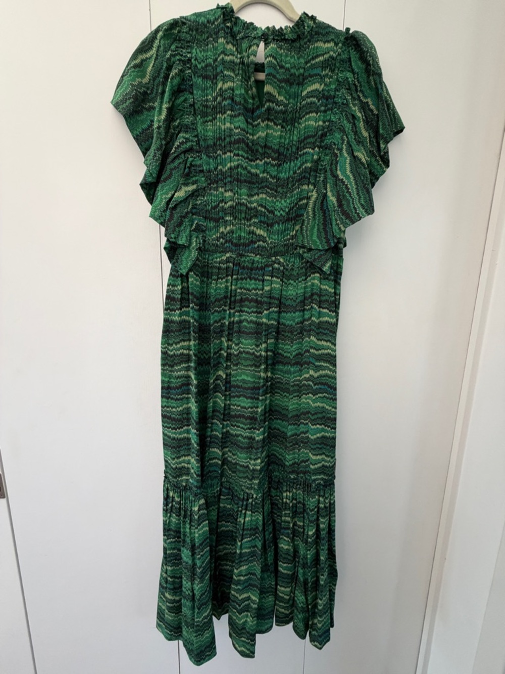 Ulla Johnson Emerald Wave-Print Maxi Dress - Picture 3 of 5